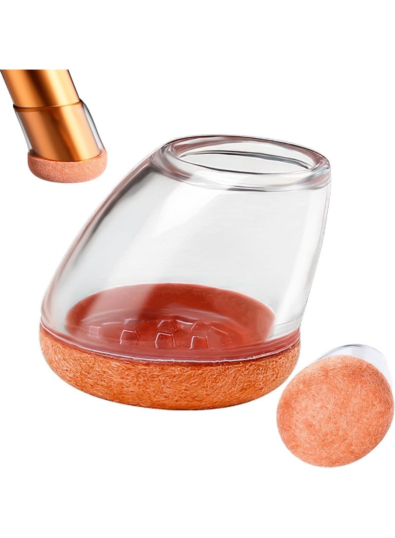 24 قطعة أغطية واقية لأرجل الكراسي شفافة للأرضيات، مناسبة لأرجل الكراسي المائلة بزاوية 15-25°، مضادة للخدش ومانعة للضوضاء (الحجم من 0.8" إلى 1.1") - Image 1